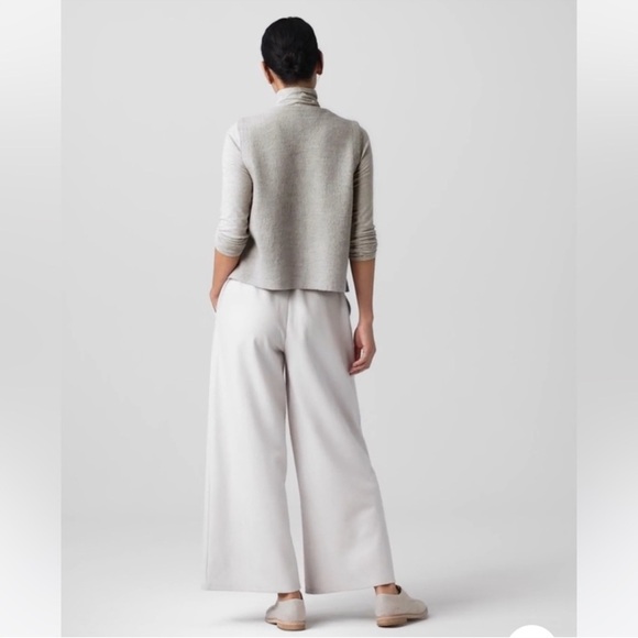 NWT Eileen Fisher Lightweight Boiled Wool Vest in Regenerative Wool - Picture 4 of 9